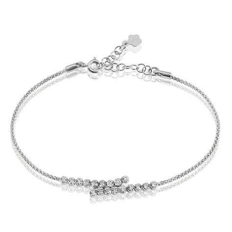 Bracelet Shirley Argent Blanc Oxyde De Zirconium - Bracelets chaînes Femme | Marc Orian