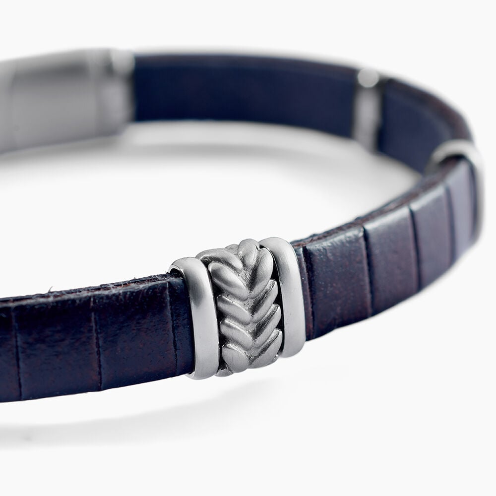 Bracelet Jourdan Colbert Cuir Marron - Bracelets cuir Homme | Marc Orian