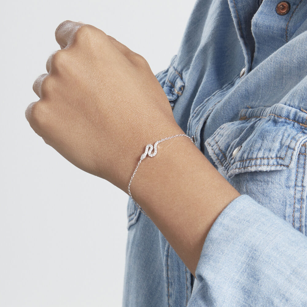 Bracelet Fyona Argent Blanc Oxyde De Zirconium - Bracelets fantaisie Femme | Marc Orian