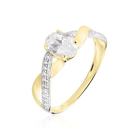 Bague Candice Or Jaune Oxyde De Zirconium - Bagues Solitaire Femme | Marc Orian