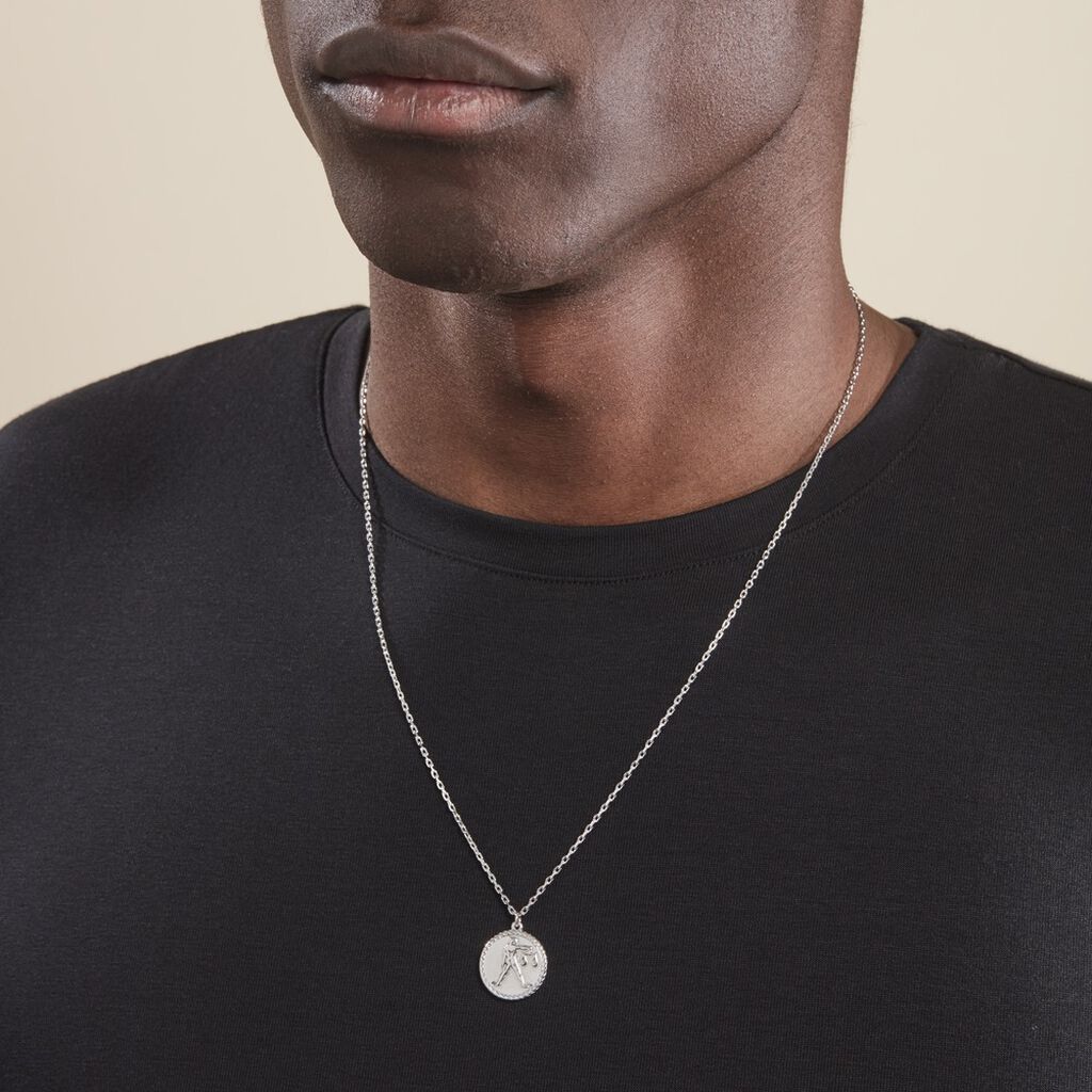 Collier Argent Blanc Lew - Colliers Homme | Marc Orian