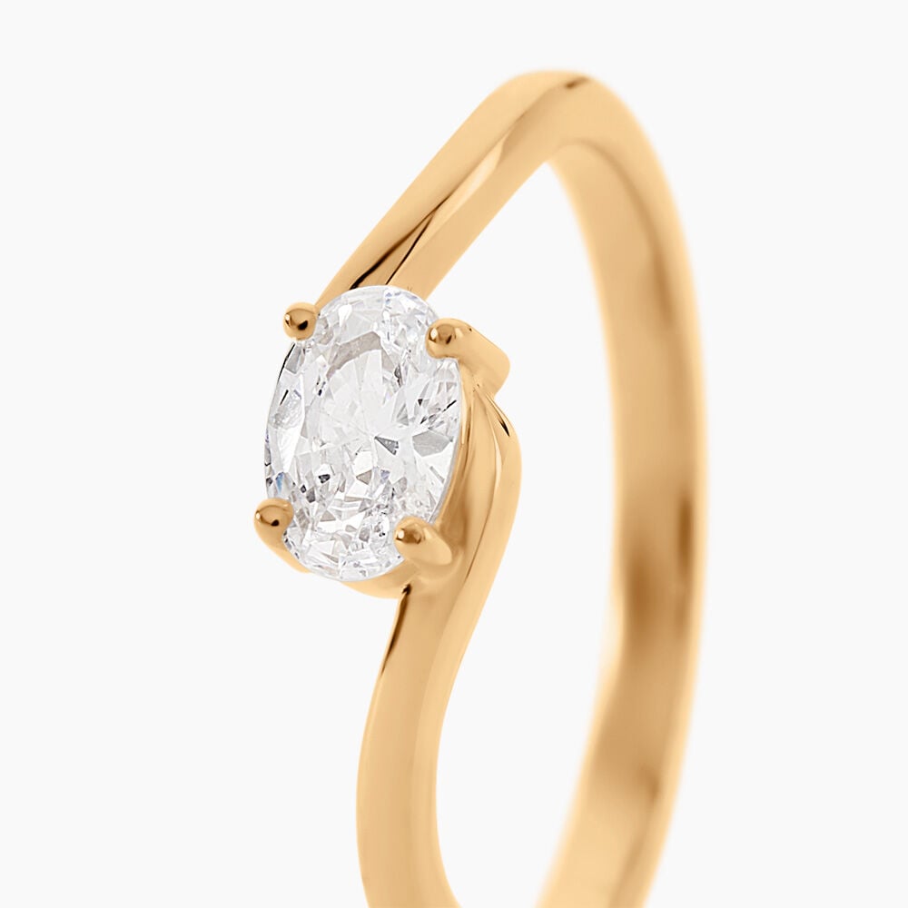 Bague Diandra Plaqu&eacute; Or Jaune Oxyde De Zirconium - Bijoux fantaisie Femme | Marc Orian