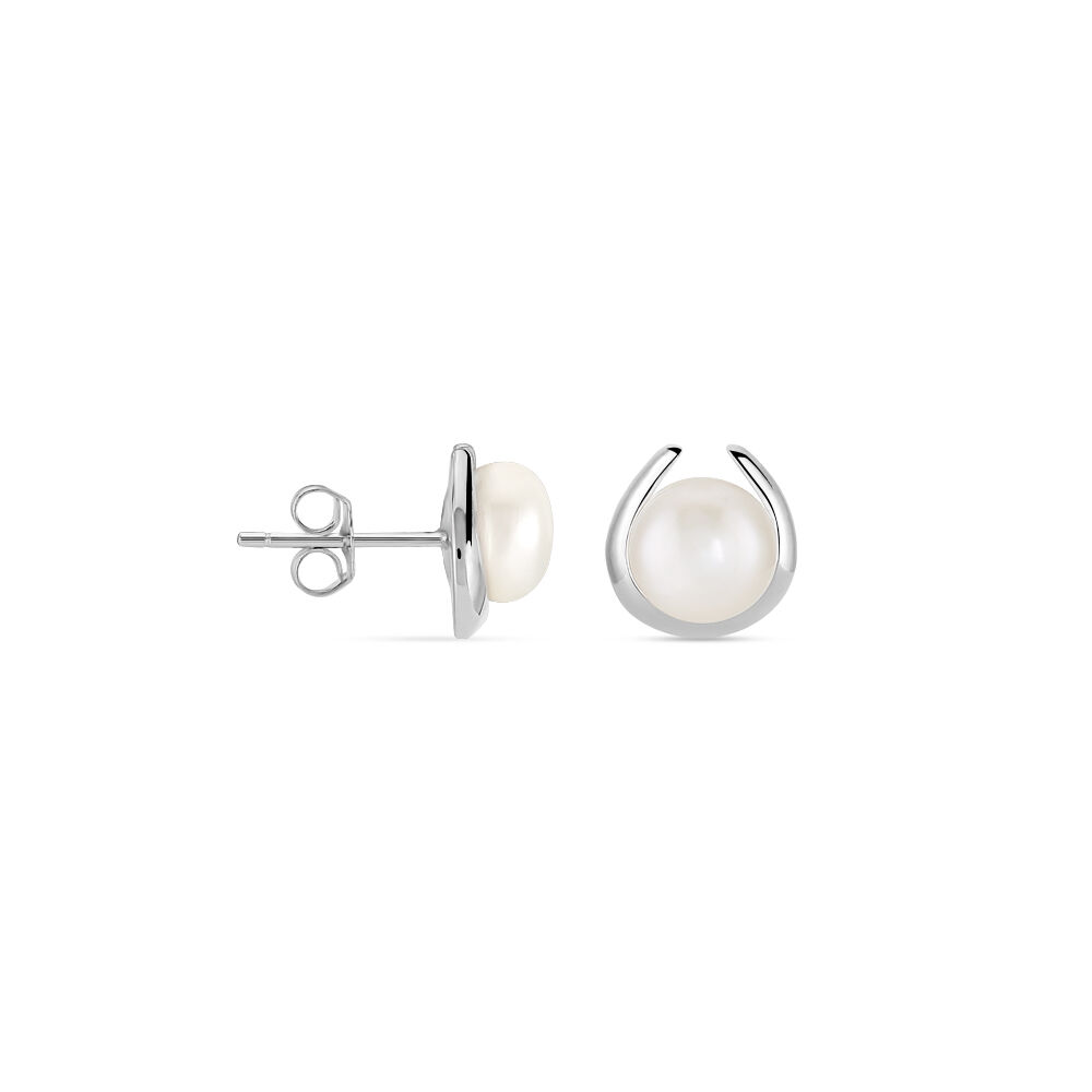 Boucles D'oreilles Pendantes Saori Argent Blanc Perle De Culture - Pendantes Femme | Marc Orian