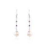 Boucles D'oreilles Pendantes Kerri Argent Blanc Perle De Culture - Pendantes Femme | Marc Orian