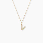 Pendentif Lettre V Or Jaune Oxyde - Pendentifs Femme | Marc Orian