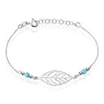Bracelet Grethel Argent Blanc Turquoise - Bracelets fantaisie Femme | Marc Orian