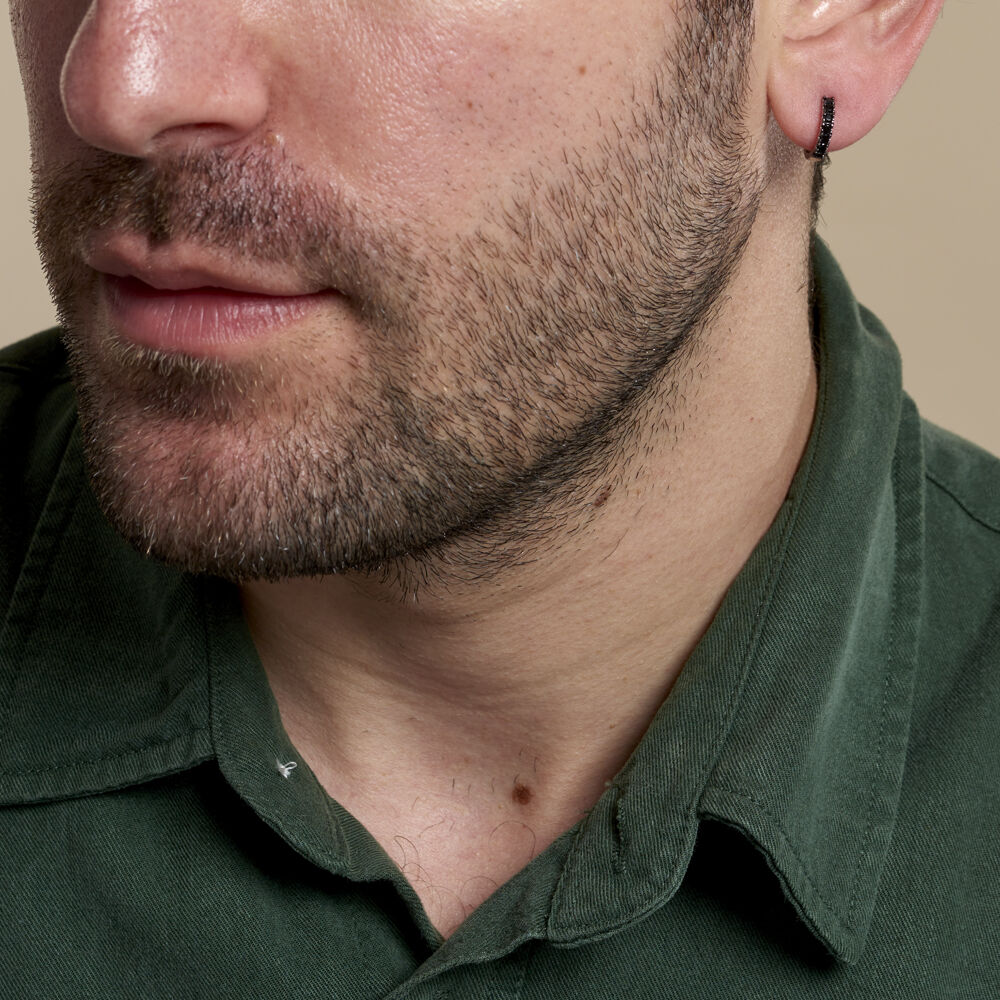 Créole Unitaire Vito Or Blanc Oxyde De Zirconium - Piercings d'oreilles Homme | Marc Orian