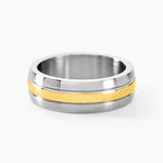 Bague John Acier Bicolore Plaque Or Jaune - Bijoux personnalis&eacute;s Homme | Marc Orian