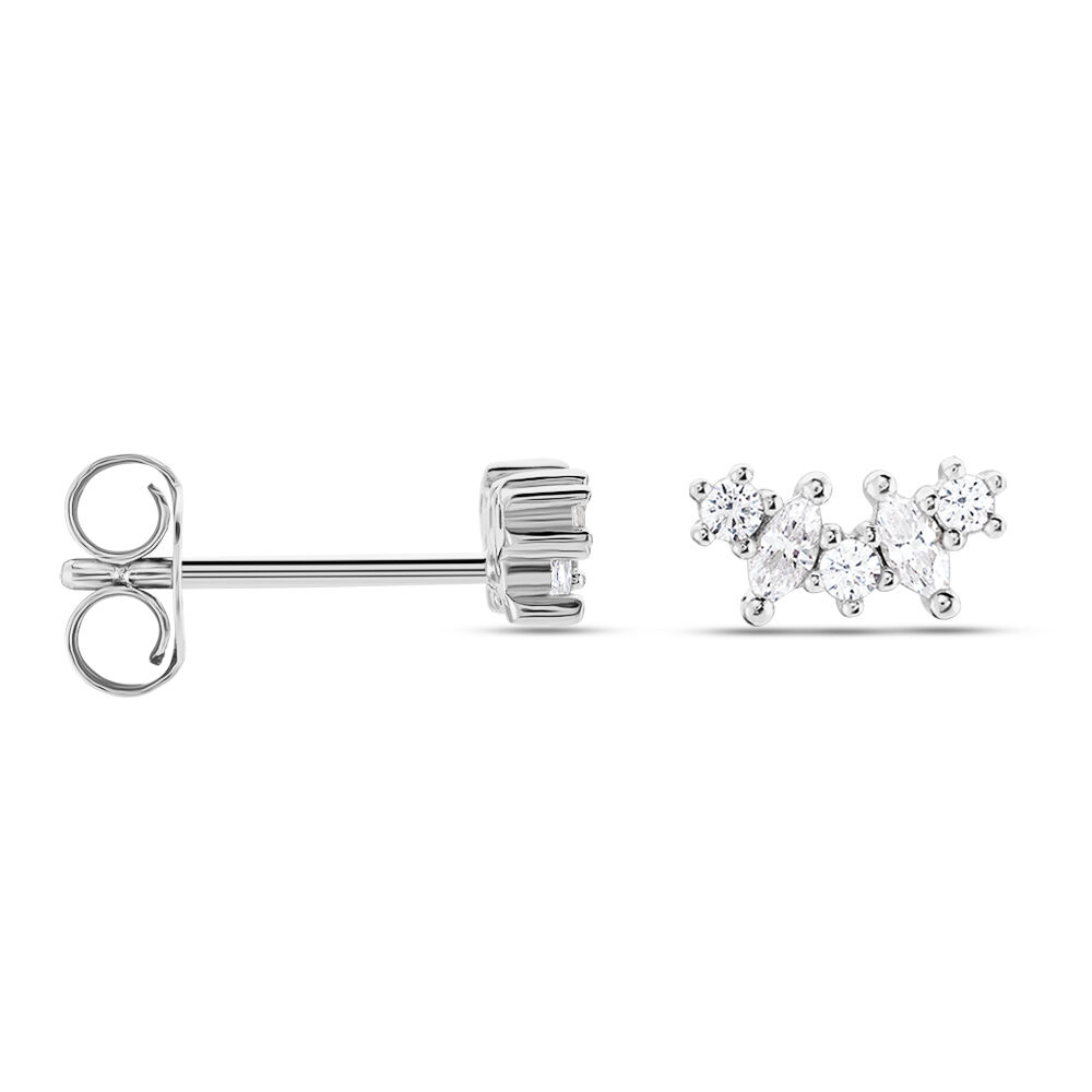 Boucles D'oreilles Puces Argent Eden Oxyde De Zirconium - Puces Femme | Marc Orian