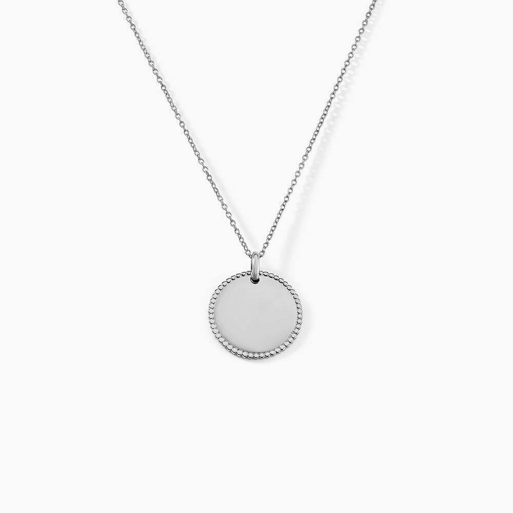 Pendentif Lulu Argent Blanc - M&eacute;dailles et m&eacute;daillons Femme | Marc Orian