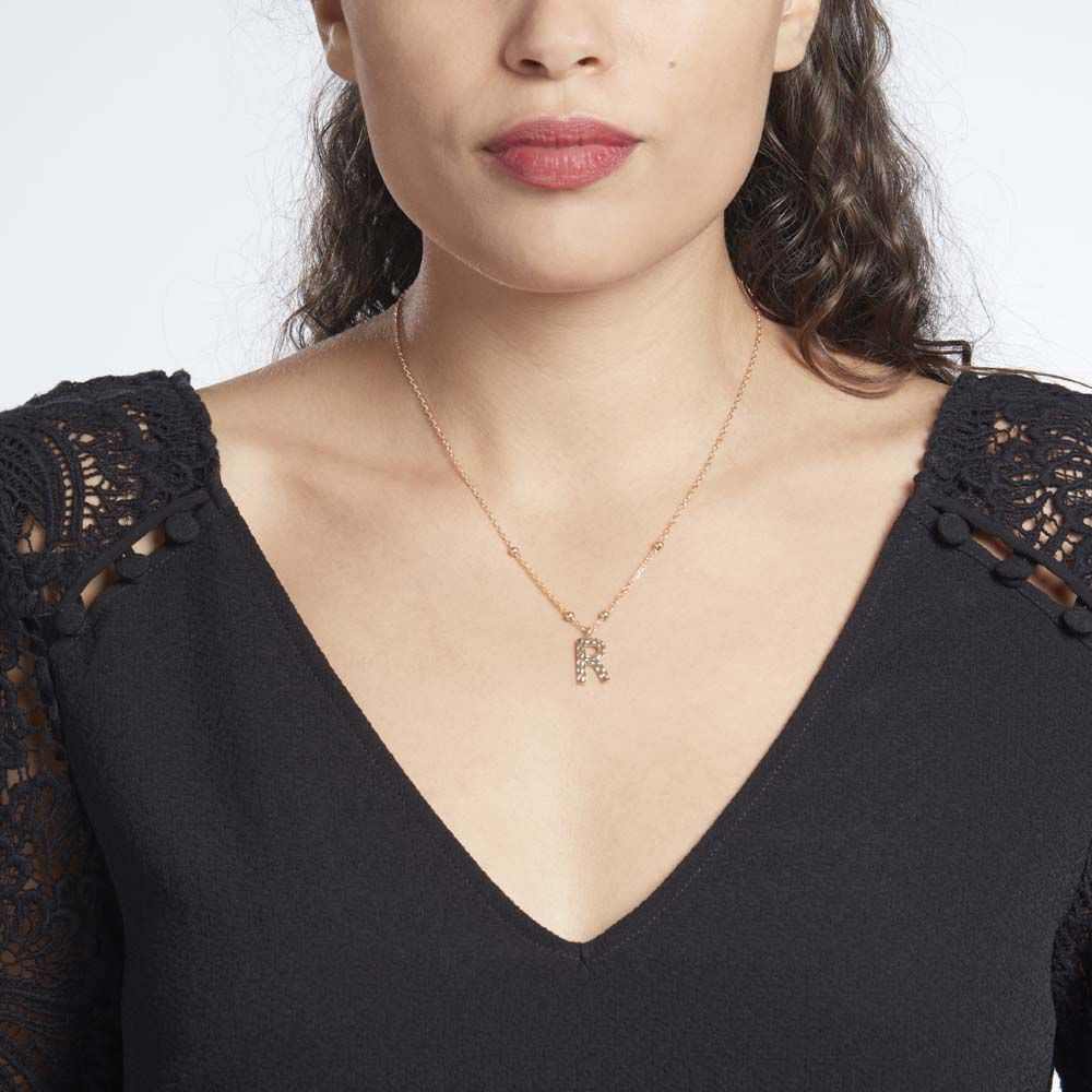 Collier Plaqué Or Jaune Lettra - Colliers fantaisie Femme | Marc Orian