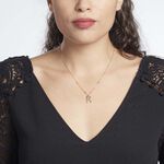 Collier Plaqu&eacute; Or Jaune Lettra - Colliers fantaisie Femme | Marc Orian
