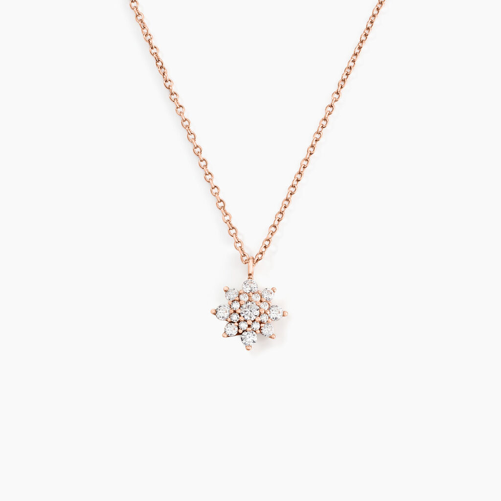Collier Lorraine Argent Rose Oxyde De Zirconium - Colliers avec pierres Femme | Marc Orian