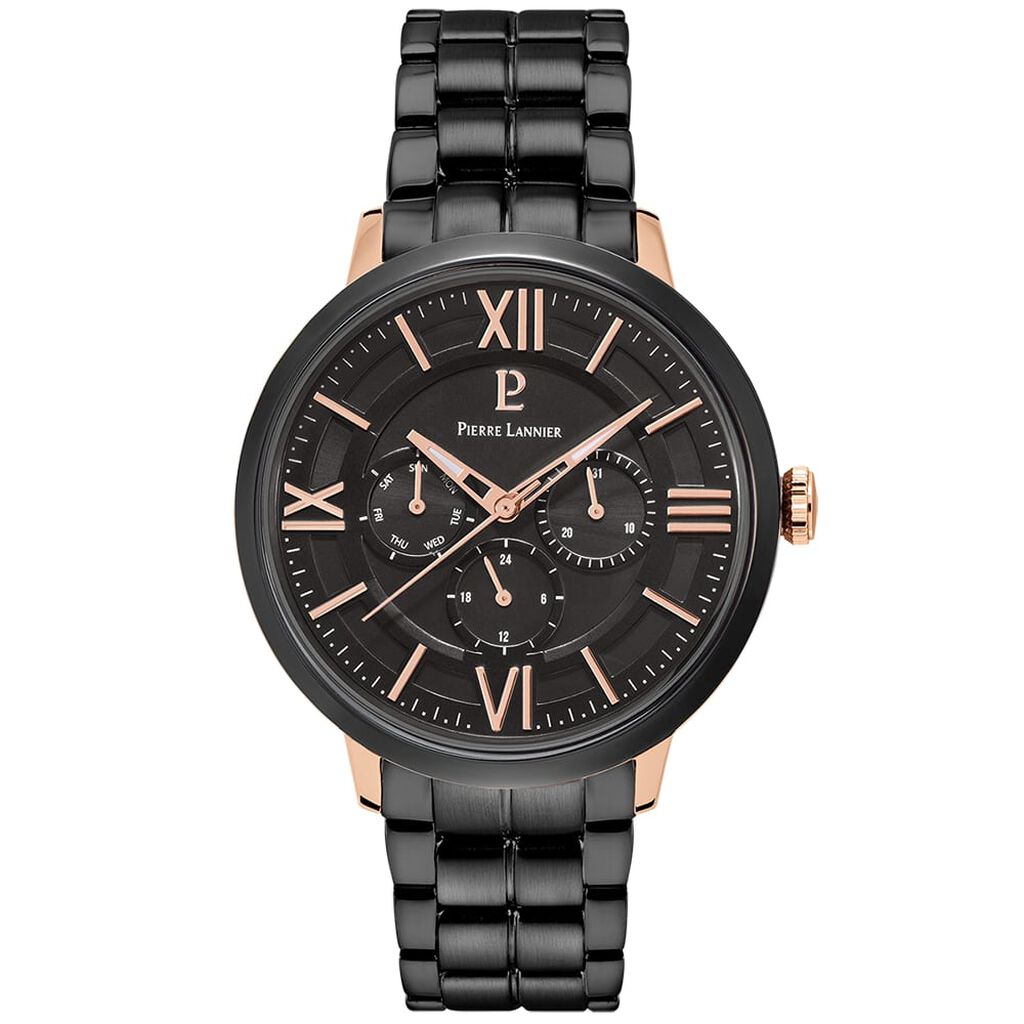 Montre Pierre Lannier Collection Beaucour Noir - Montres étanches Homme | Marc Orian