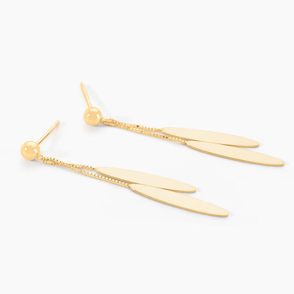 Boucles D'oreilles Pendantes Leeann Or Jaune - Pendantes Femme | Marc Orian