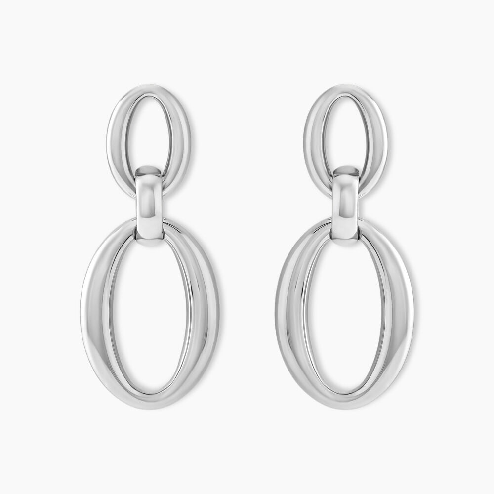 Boucles D'oreilles Pendantes Zeilah Acier Blanc - Pendantes Femme | Marc Orian