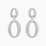 Boucles D'oreilles Pendantes Zeilah Acier Blanc - Pendantes Femme | Marc Orian