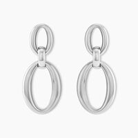 Boucles D'oreilles Pendantes Zeilah Acier Blanc