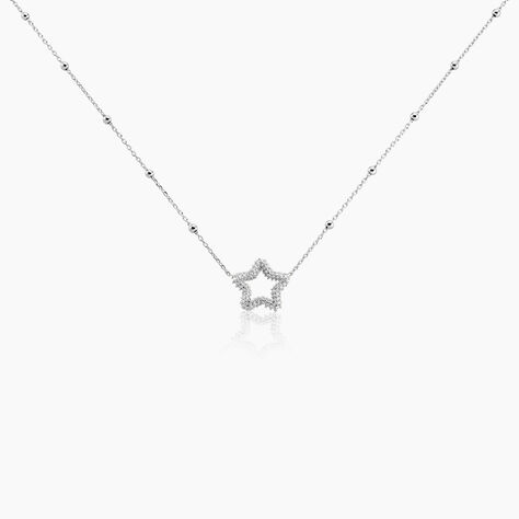 Collier Aella Argent Blanc - Colliers fantaisie Femme | Marc Orian