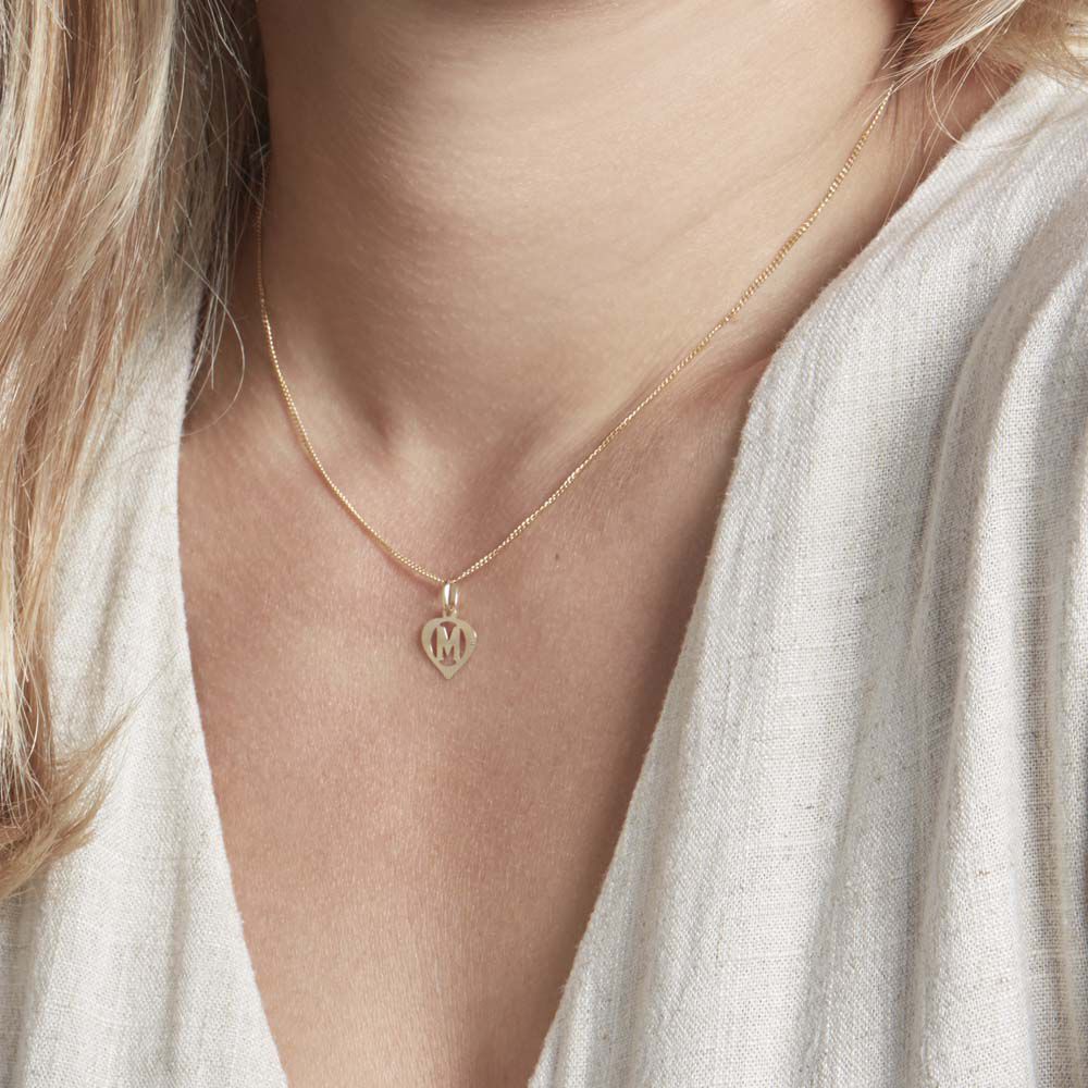 Pendentif Eudocie Coeur Lettre Or Jaune - Pendentifs Femme | Marc Orian