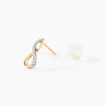 Boucles D'oreilles Puces Osanna Or Jaune Diamants - Puces Femme | Marc Orian