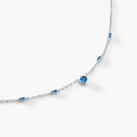 Collier Gemmie Argent Blanc Oxyde De Zirconium - Colliers avec pierres Femme | Marc Orian