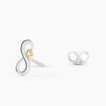 Boucles D'oreilles Puces Phedra Or Jaune Argent Blanc - Puces Femme | Marc Orian