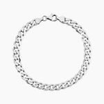 Bracelet Casper Maille Gourmette Argent Blanc - Bracelets mailles Homme | Marc Orian
