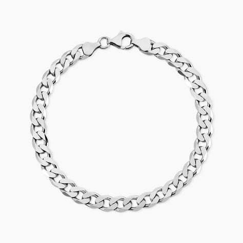 Bracelet Casper Maille Gourmette Argent Blanc - Bracelets mailles Homme | Marc Orian