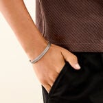 Bracelet Jonc Titane Gris Diamant - Bracelets joncs Homme | Marc Orian