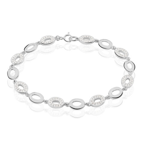 Bracelet Cicily Argent Blanc Oxyde De Zirconium - Bracelets chaînes Femme | Marc Orian
