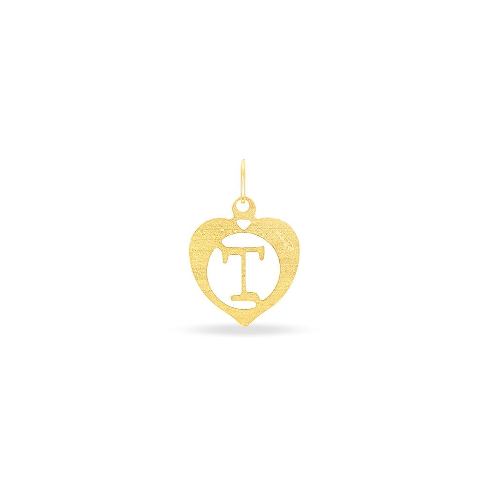 Pendentif Eudocie Coeur Lettre Or Jaune - Pendentifs Famille | Marc Orian