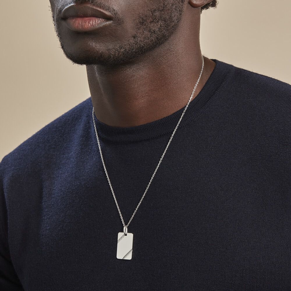 Pendentif Ceren Argent Blanc - Bijoux personnalisés Famille | Marc Orian