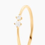 Bague Serenya Or Jaune Diamant Synth&eacute;tique - Solitaires Femme | Marc Orian