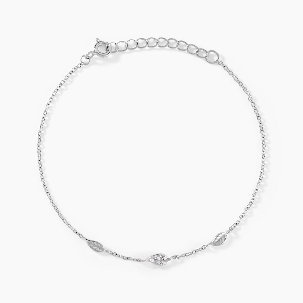 Bracelet Gypsie Argent Blanc Oxyde De Zirconium - Bracelets fantaisie Femme | Marc Orian