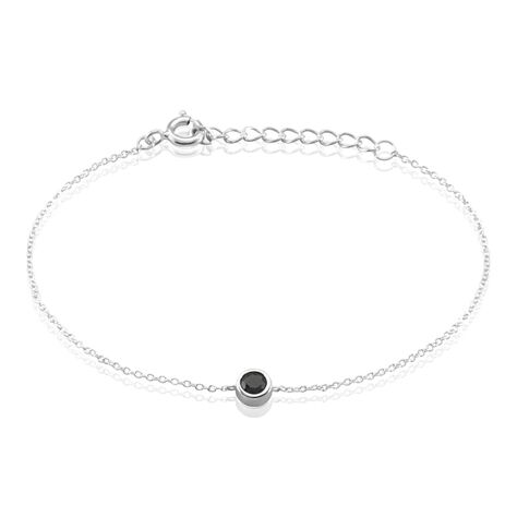 Bracelet Cadell Argent Blanc Oxyde De Zirconium Noir - Bracelets chaînes Femme | Marc Orian
