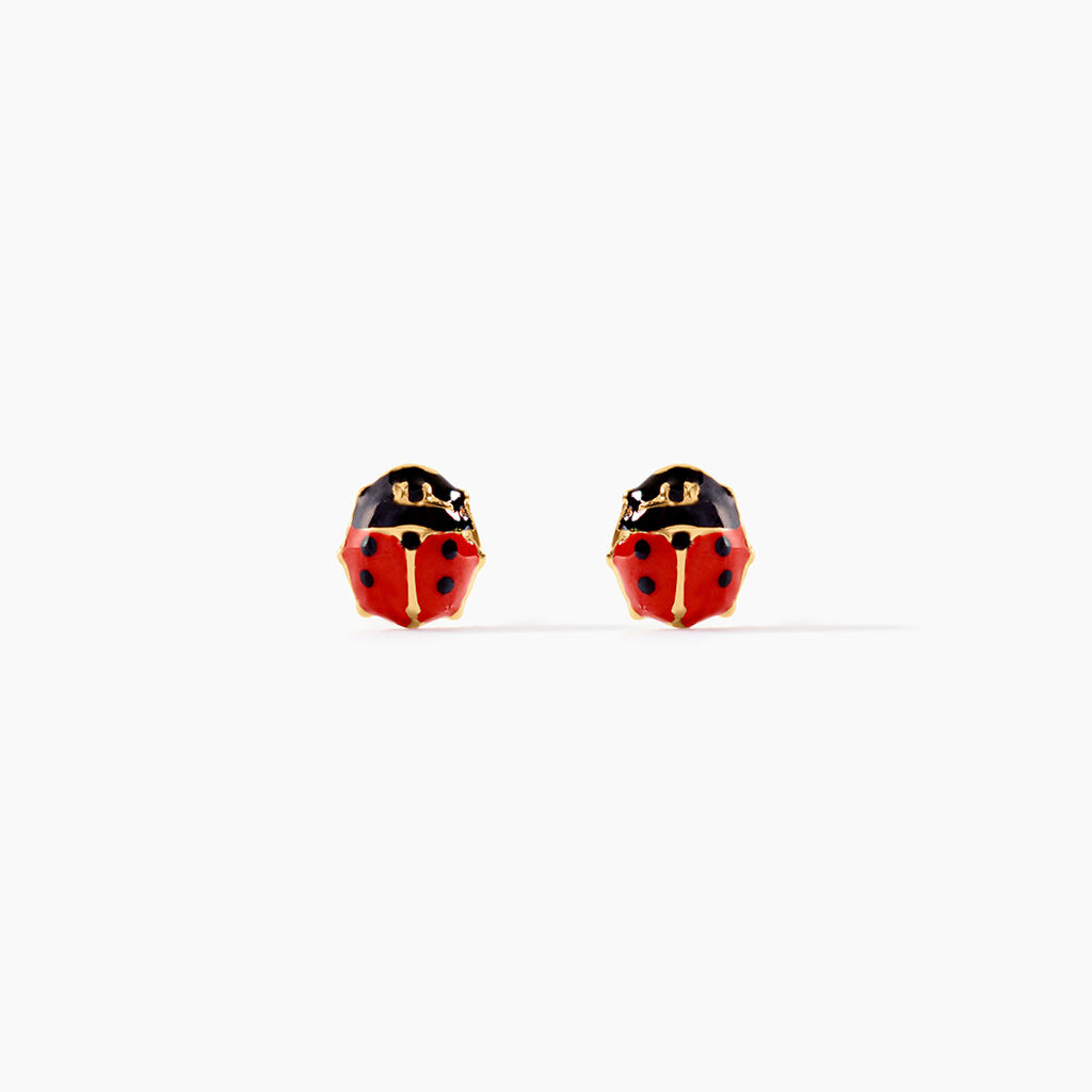 Boucles D'oreilles Puces Or Jaune Helidie Email - Puces Enfant | Marc Orian