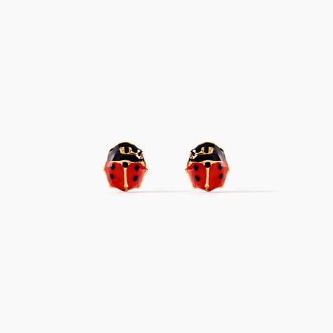 Boucles D'oreilles Puces Or Jaune Helidie Email - Puces Enfant | Marc Orian