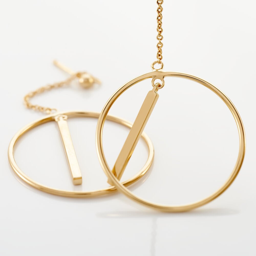 Boucles D'oreilles Pendantes Evana Plaqu&eacute; Or Jaune - Pendantes Femme | Marc Orian