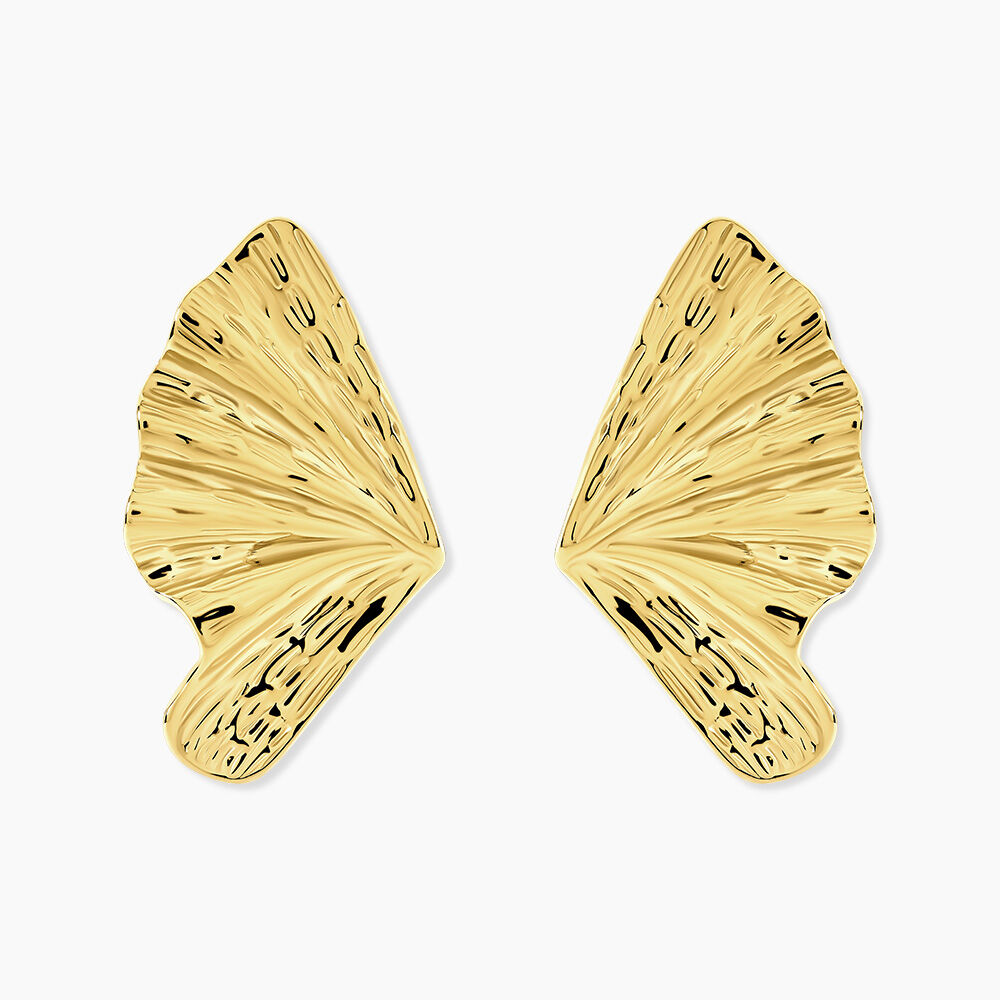 Boucles D'Oreilles Puces Ma&iuml;ssa Acier Jaune - Puces Femme | Marc Orian