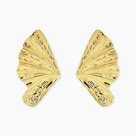 Boucles D'Oreilles Puces Ma&iuml;ssa Acier Jaune - Puces Femme | Marc Orian