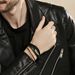 Bracelet Multirangs Acier Vieillit Georgio - Bracelets cuir Homme | Marc Orian