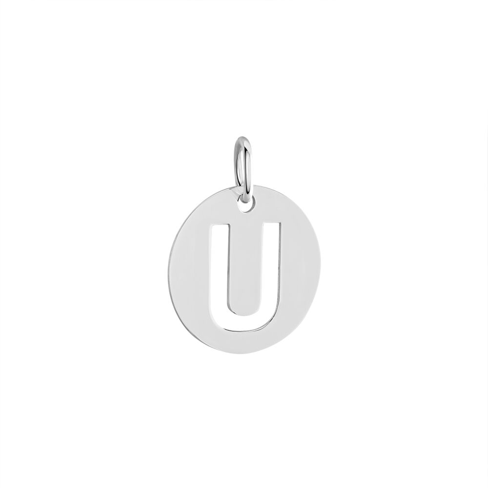 Pendentif Elio U Argent Blanc - Pendentifs Famille | Marc Orian