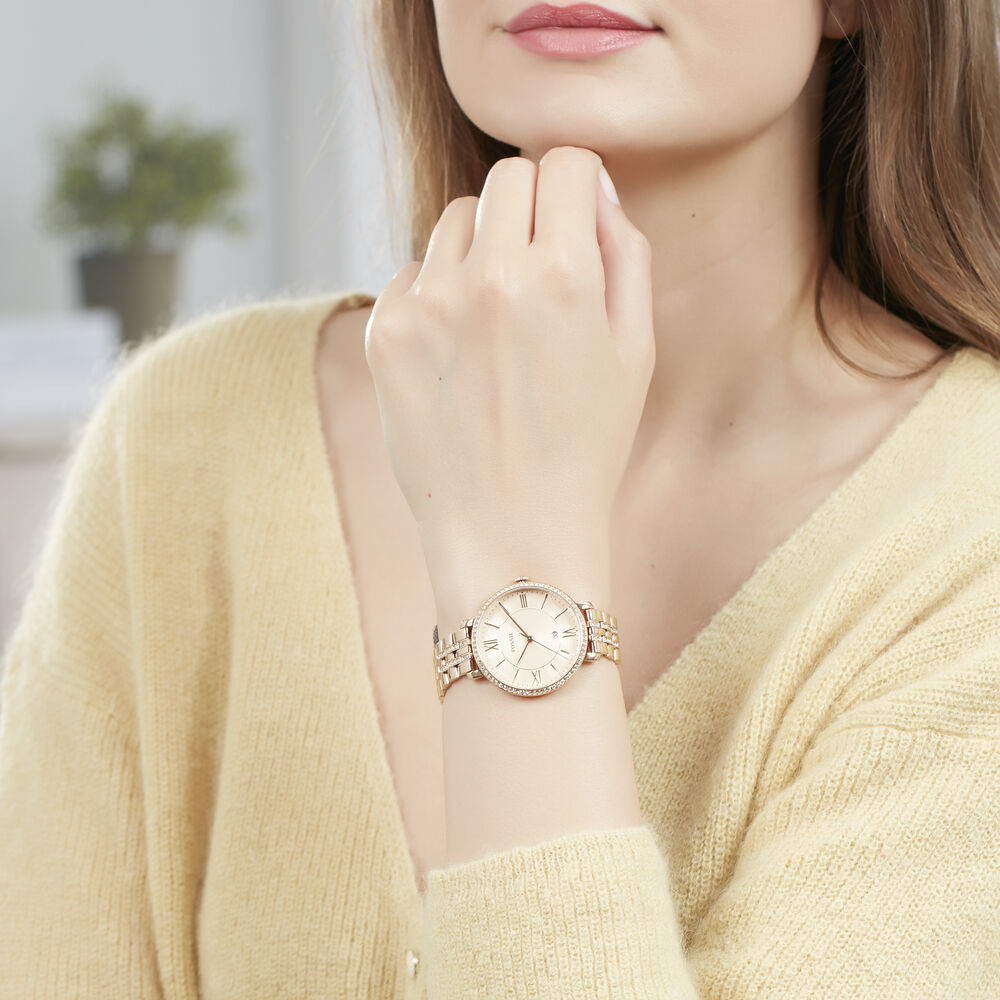 Montre Fossil femme acier doré rose - Femme - modèle ES3988 | MATY