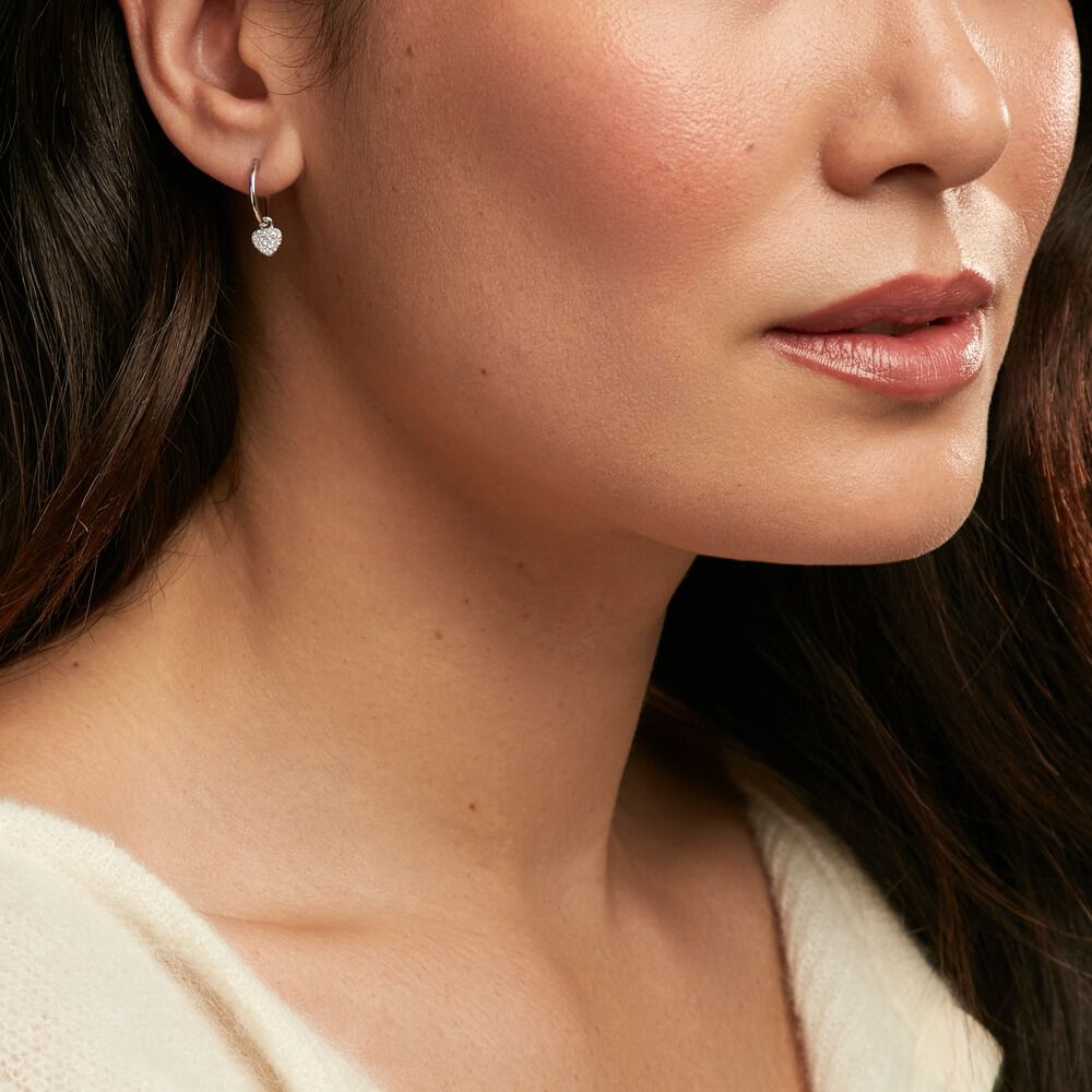 Créoles Ili Argent Rhodié Oxyde De Zirconium - Créoles Femme | Marc Orian