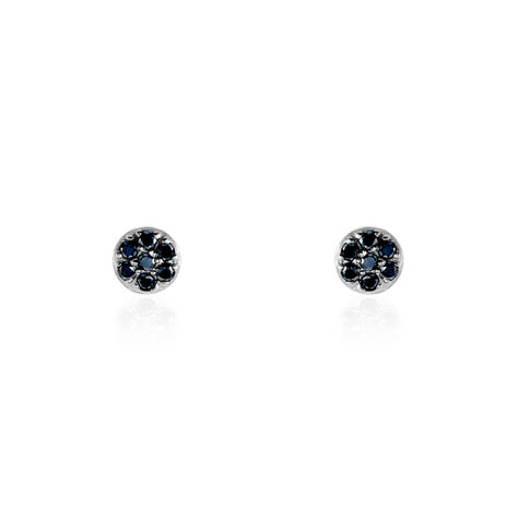 Boucles D'oreilles Puces Teani Or Blanc Diamant - Puces Femme | Marc Orian