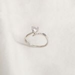 Bague Eva Or Blanc Oxyde De Zirconium - Solitaires Femme | Marc Orian