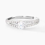 Bague Fina Or Blanc Oxyde De Zirconium - Solitaires Femme | Marc Orian