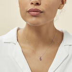 Collier Yrene Or Blanc Amethyste - Colliers avec pierres Femme | Marc Orian