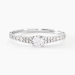 Bague Solitaire Francoise-marie Or Blanc Oxyde De Zirconium - Solitaires Femme | Marc Orian